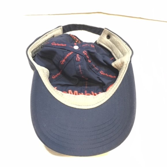 Taylor Made Golf Cap Hat Strap Back Adjustable Blue Red Embroidered - Picture 7 of 11